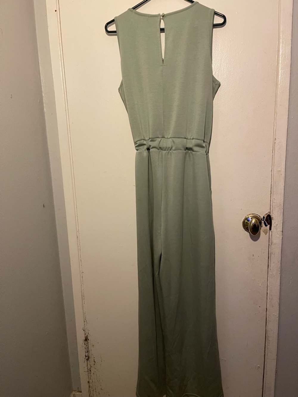 Zaful Sage Green Sleeveless Maxi Jumpsuit